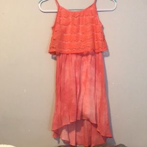 Coral Hi-Lo dress